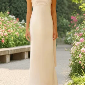 Women's Elegant Long Satin Tube Dress